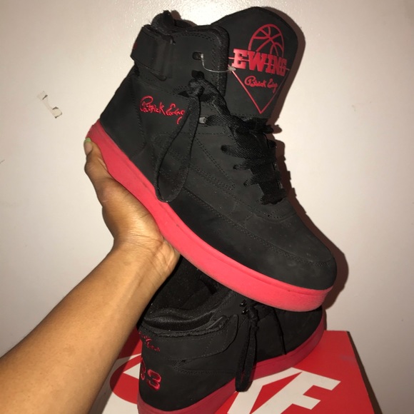 PATRICK EWING BLACK/RED SHOES - Picture 2 of 5